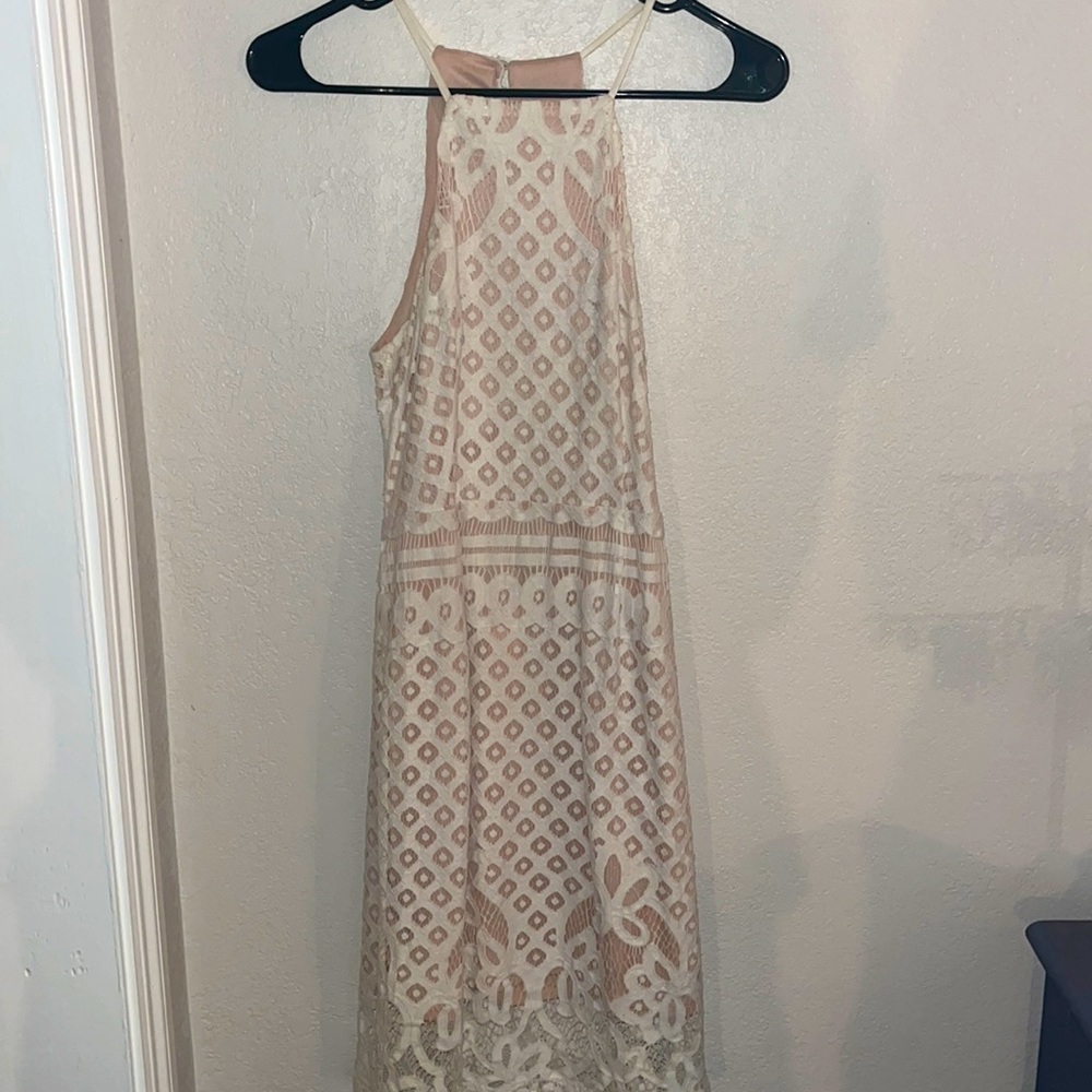 Lulus white lace dress